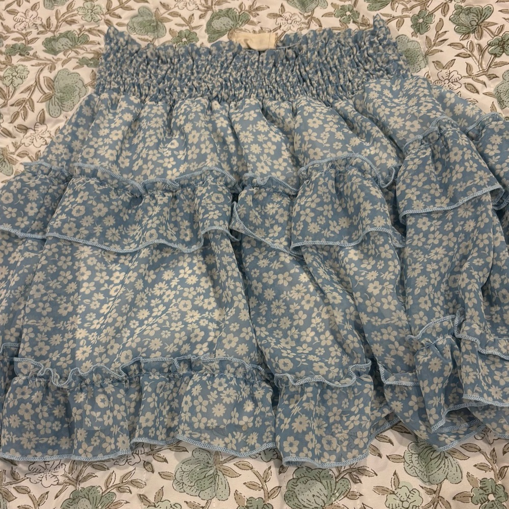 Altar'd State Blue Bubble Mini Skirt, size M